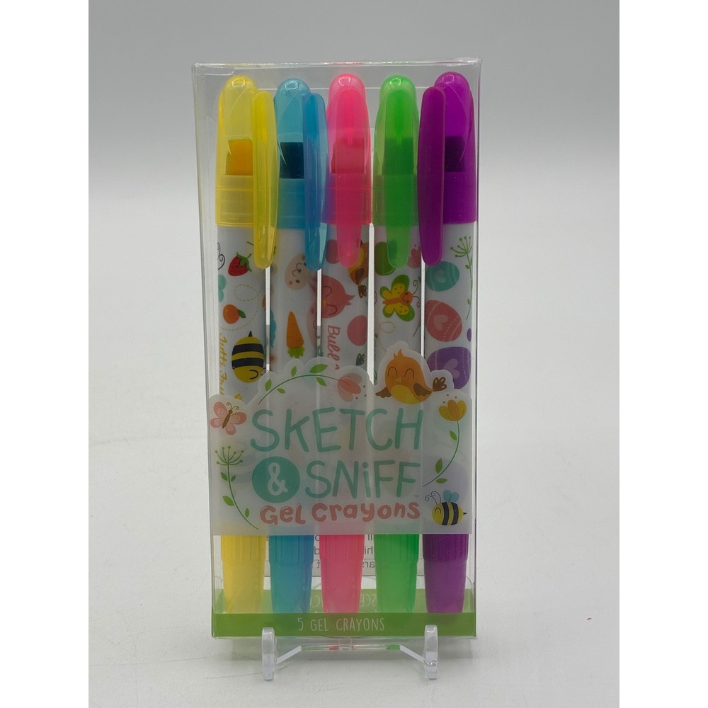 Scentco Sketch & Sniff Gel Crayons 5 Pack Scented Washable Non-Toxic Art Supply